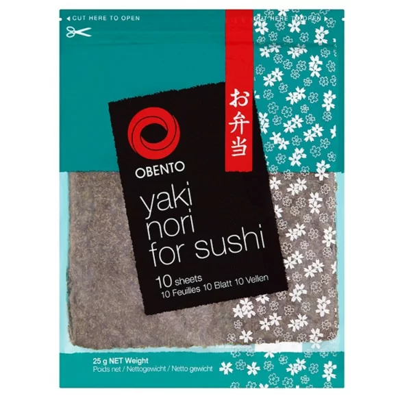 Alga Yaki Nori per sushi Obento 10 fogli - 25g