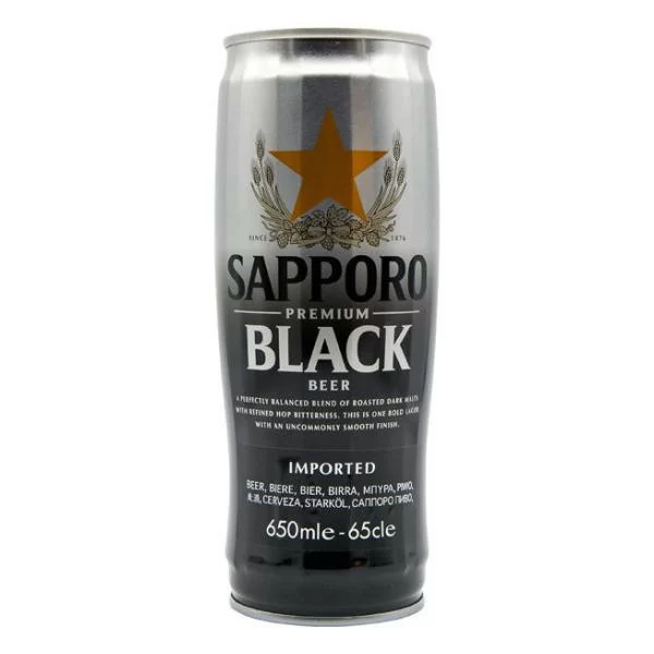 Birra Sapporo Black lattina da 650ml