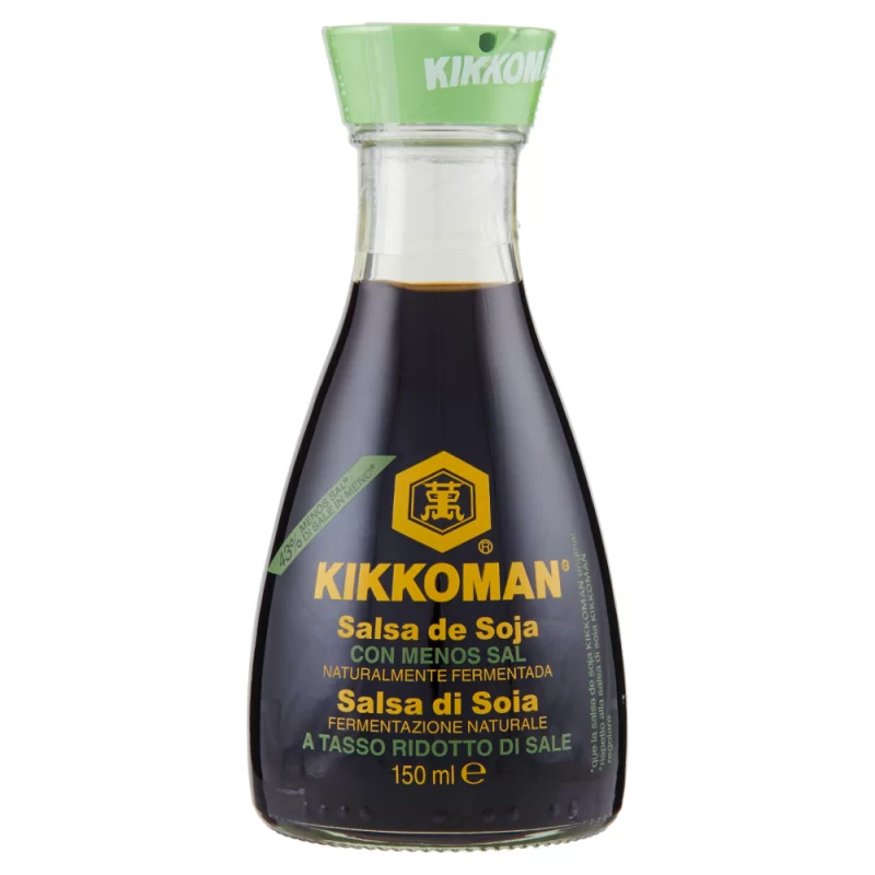 Salsa di Soia Kikkoman a tasso ridotto di sale 150ml