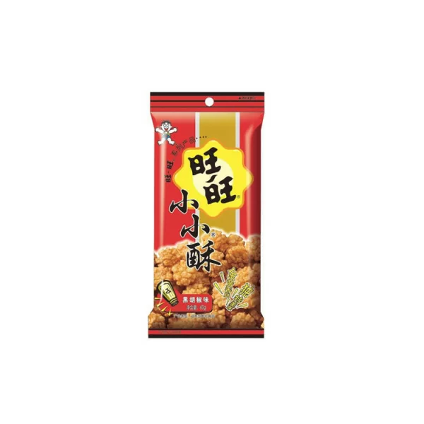 Want Want snack cracker di riso al pepe nero 60g